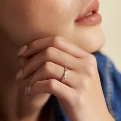 Histoire d'Or Alliance Mano Ruban Plat Or Bicolore