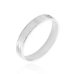 Histoire d'Or Alliance Marcello Ruban Plat Or Blanc Outlet