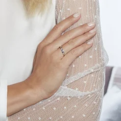 Histoire d'Or Alliance Markel Ruban Plat Or Blanc