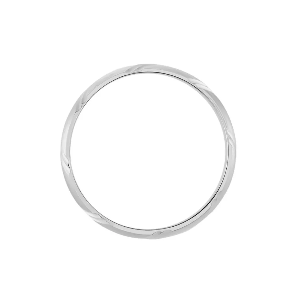 Histoire d'Or Alliance Marlon Demi Jonc Classique Or Blanc New