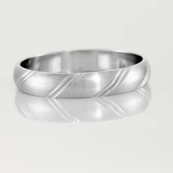 Histoire d'Or Alliance Marlon Demi Jonc Classique Or Blanc New