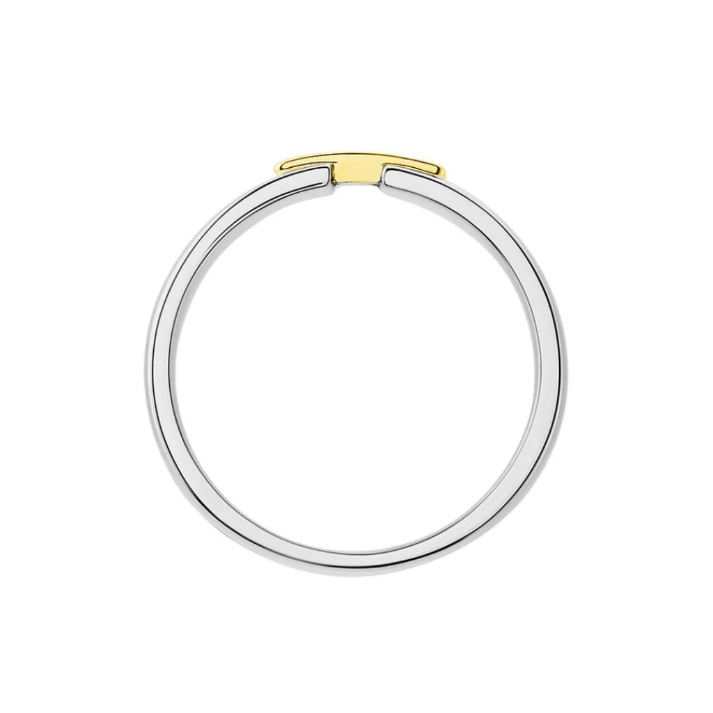 Histoire d'Or Alliance Marton Ruban Plat Or Bicolore Outlet