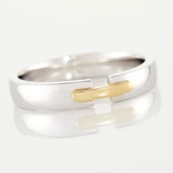 Histoire d'Or Alliance Marton Ruban Plat Or Bicolore Outlet