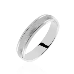 Histoire d'Or Alliance Marwan Ruban Bombé Or Blanc Clearance