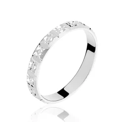 Histoire d'Or Alliance Marya Carree Diamantee Ruban Plat or blanc Clearance