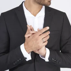 Histoire d'Or Alliance Mat Et Brillant Liseret Ruban Plat Palladium Blanc Outlet