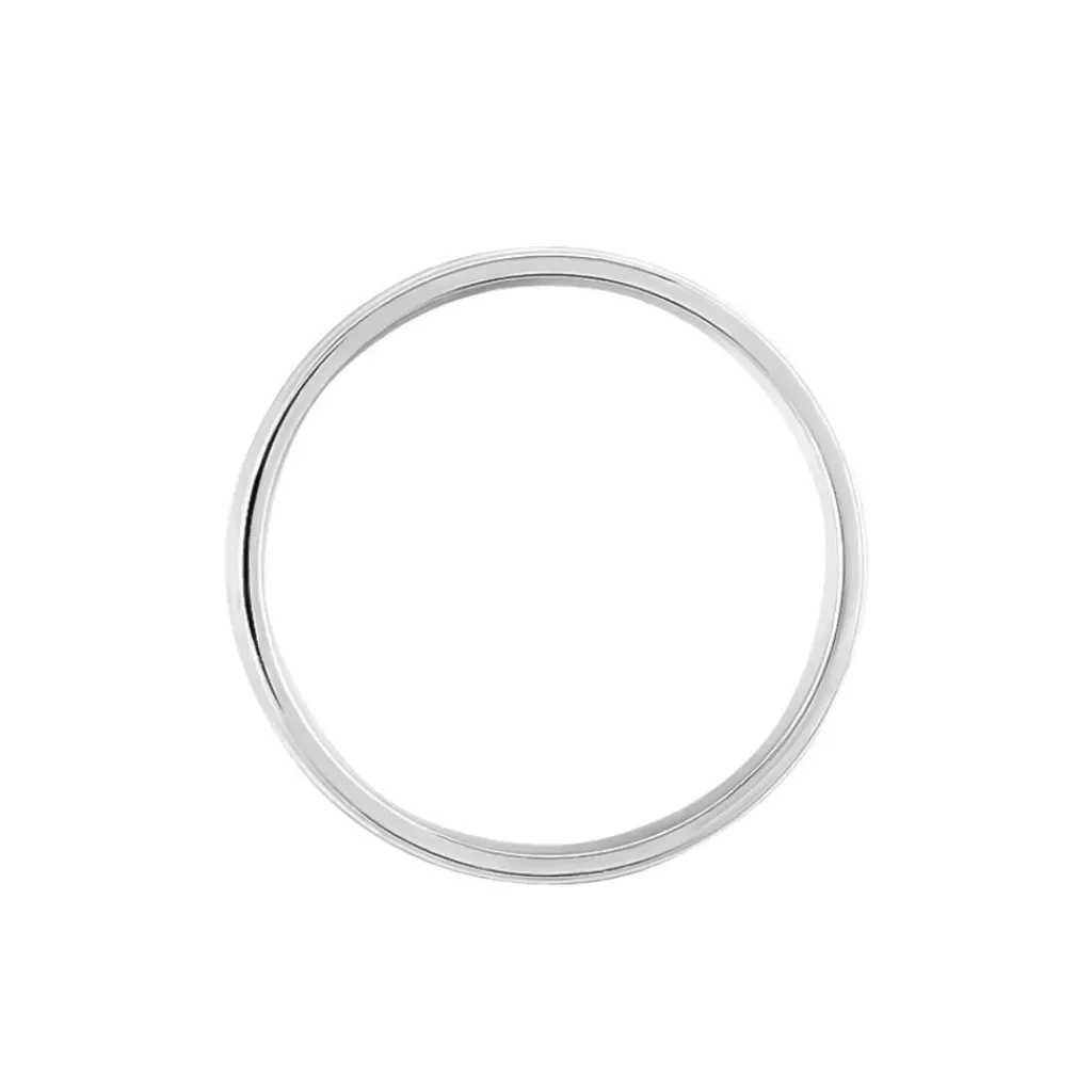Histoire d'Or Alliance Mat Et Brillant Ruban Plat Palladium Blanc Best