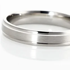 Histoire d'Or Alliance Mat Et Brillant Ruban Plat Palladium Blanc Best