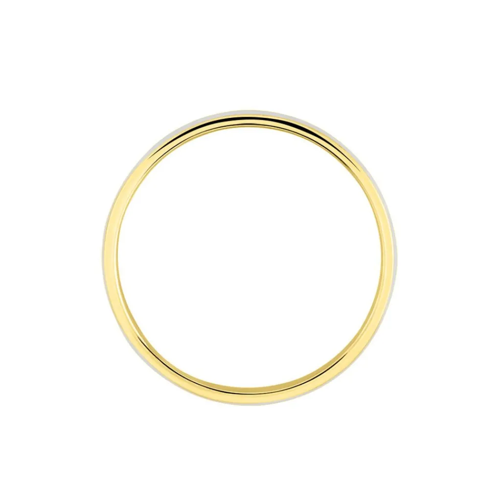 Histoire d'Or Alliance Mat Striee Ruban Plat Or Bicolore Sale