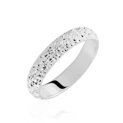 Histoire d'Or Alliance Mathena Ruban Plat Or Blanc Discount