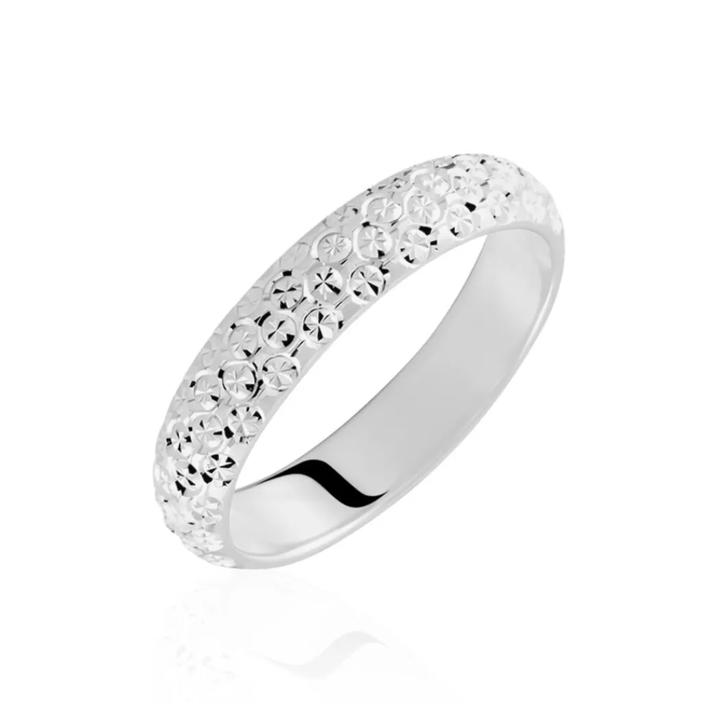 Histoire d'Or Alliance Mathena Ruban Plat Or Blanc Discount