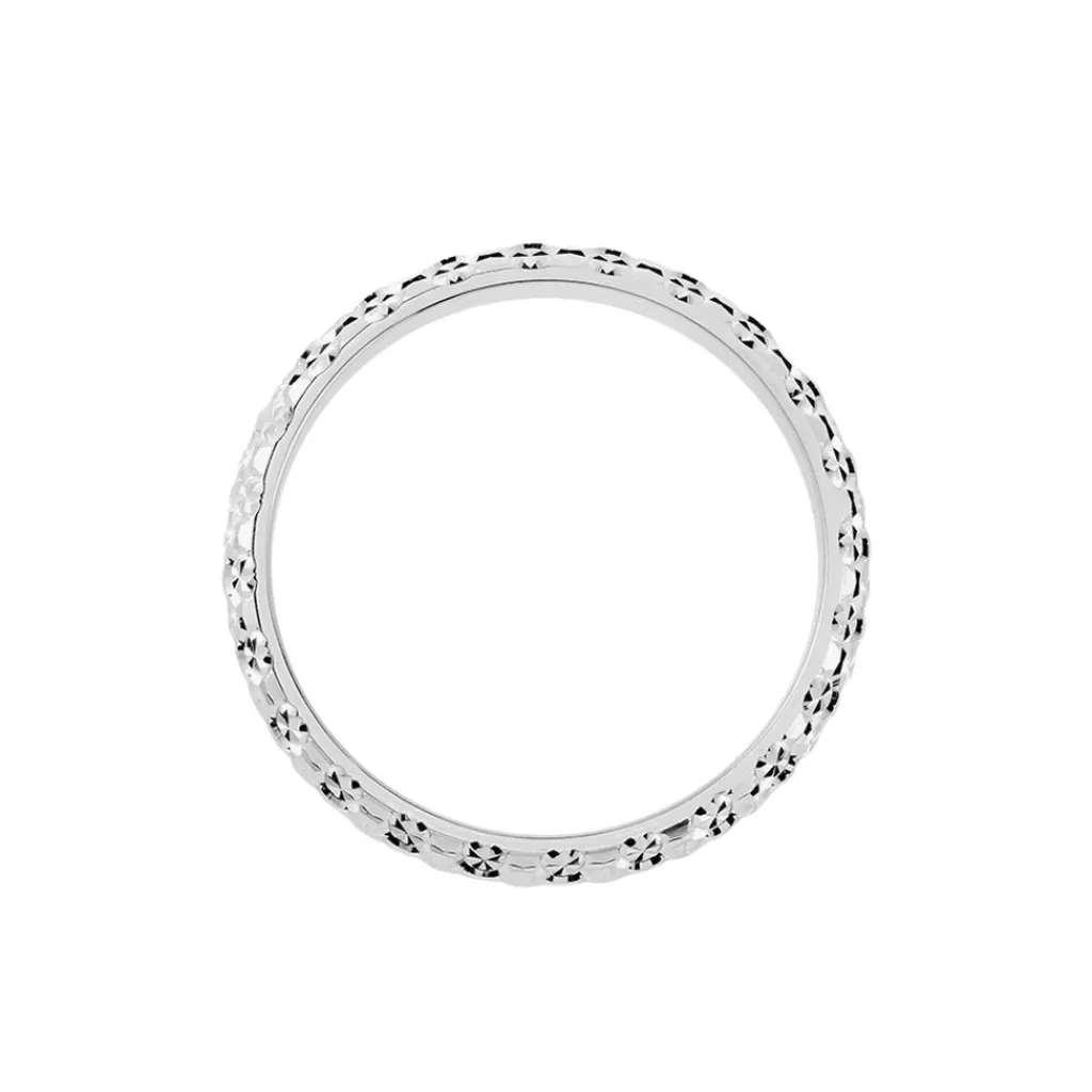 Histoire d'Or Alliance Mathena Ruban Plat Or Blanc Discount