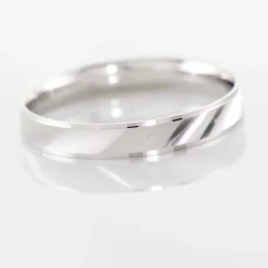 Histoire d'Or Alliance Matheo Ruban Plat Or Blanc Hot