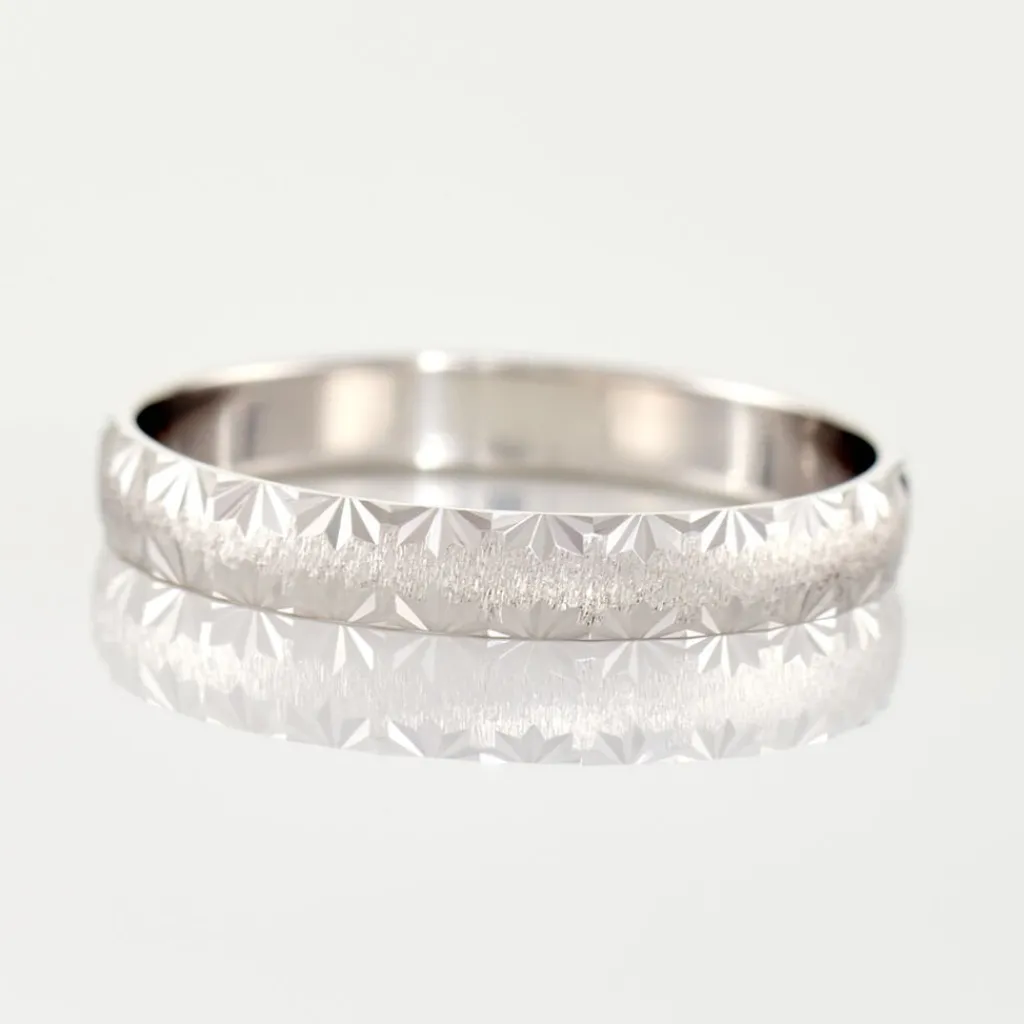 Histoire d'Or Alliance Maturina Demi Jonc Classique Or Blanc Clearance