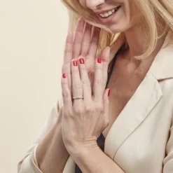 Histoire d'Or Alliance Maturina Demi Jonc Classique Or Blanc Clearance