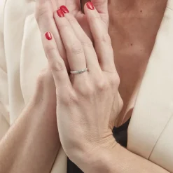 Histoire d'Or Alliance Maturina Demi Jonc Classique Or Blanc Clearance