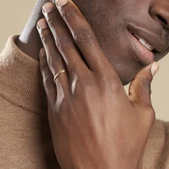 Histoire d'Or Alliance Meredithe Demi Jonc Classique Or Jaune New