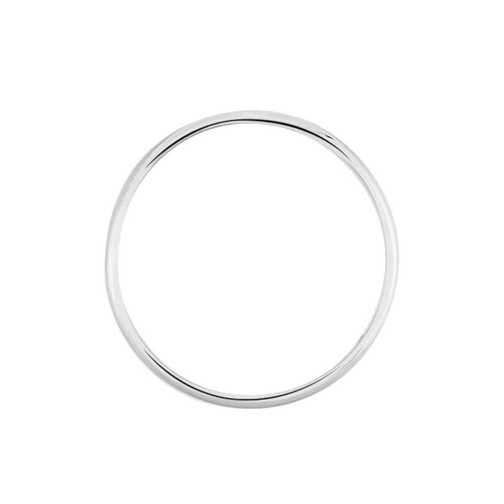 Histoire d'Or Alliance Meredithe Demi Jonc Classique Or Blanc Hot
