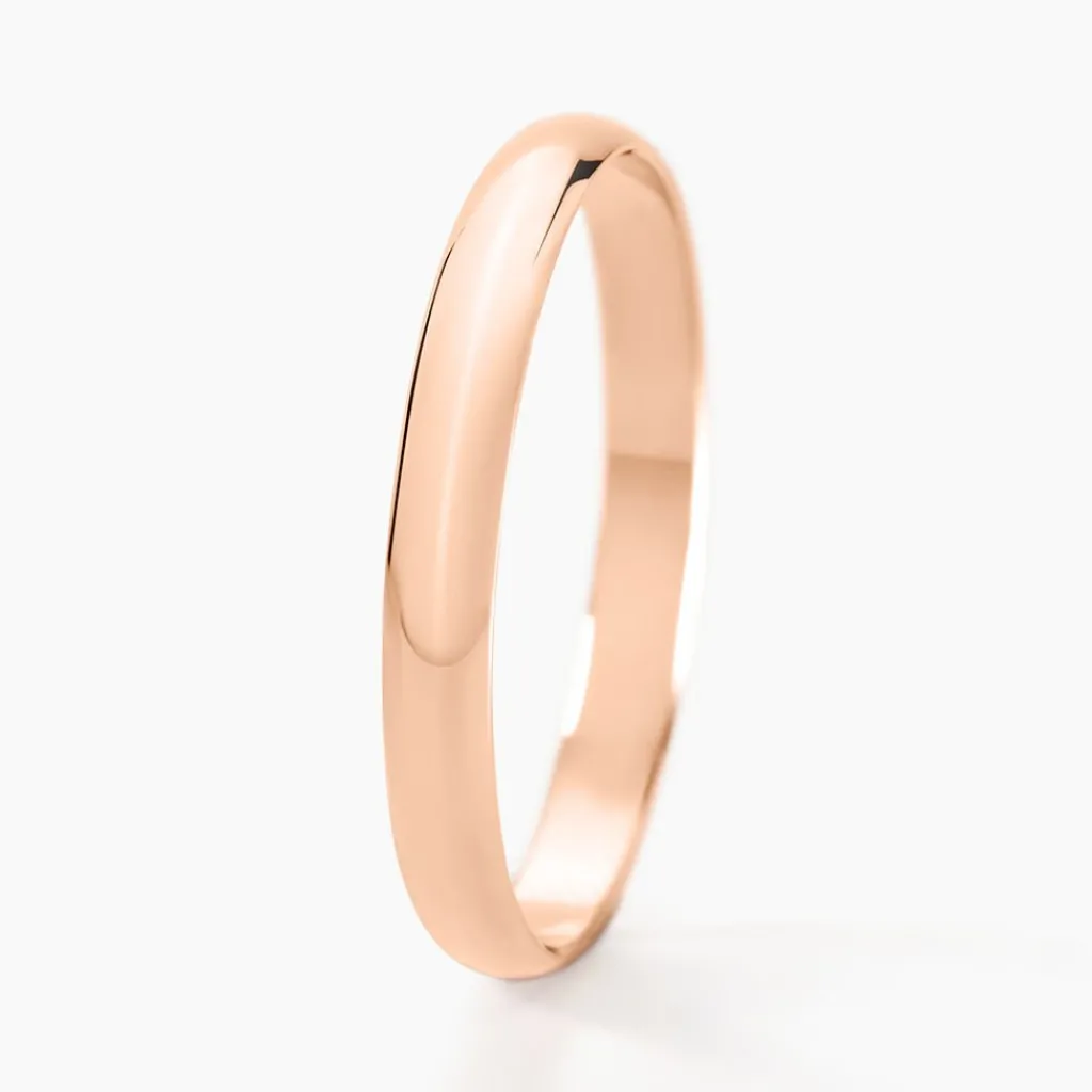 Histoire d'Or Alliance Meredithe Demi Jonc Classique Or Rose Outlet