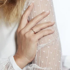 Histoire d'Or Alliance Meredithe Demi Jonc Classique Or Rose Outlet