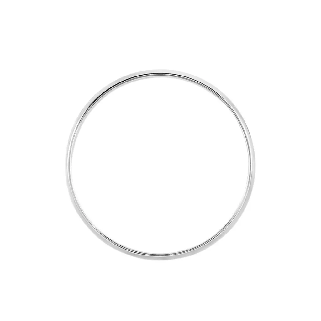 Histoire d'Or Alliance Meredithe Ruban Plat or blanc Clearance