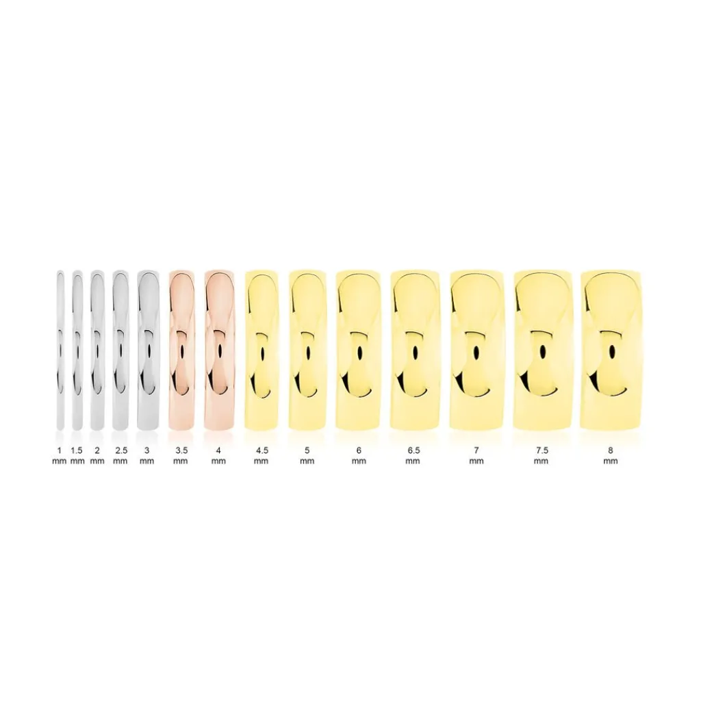 Histoire d'Or Alliance Meredithe Ruban Plat or blanc Clearance