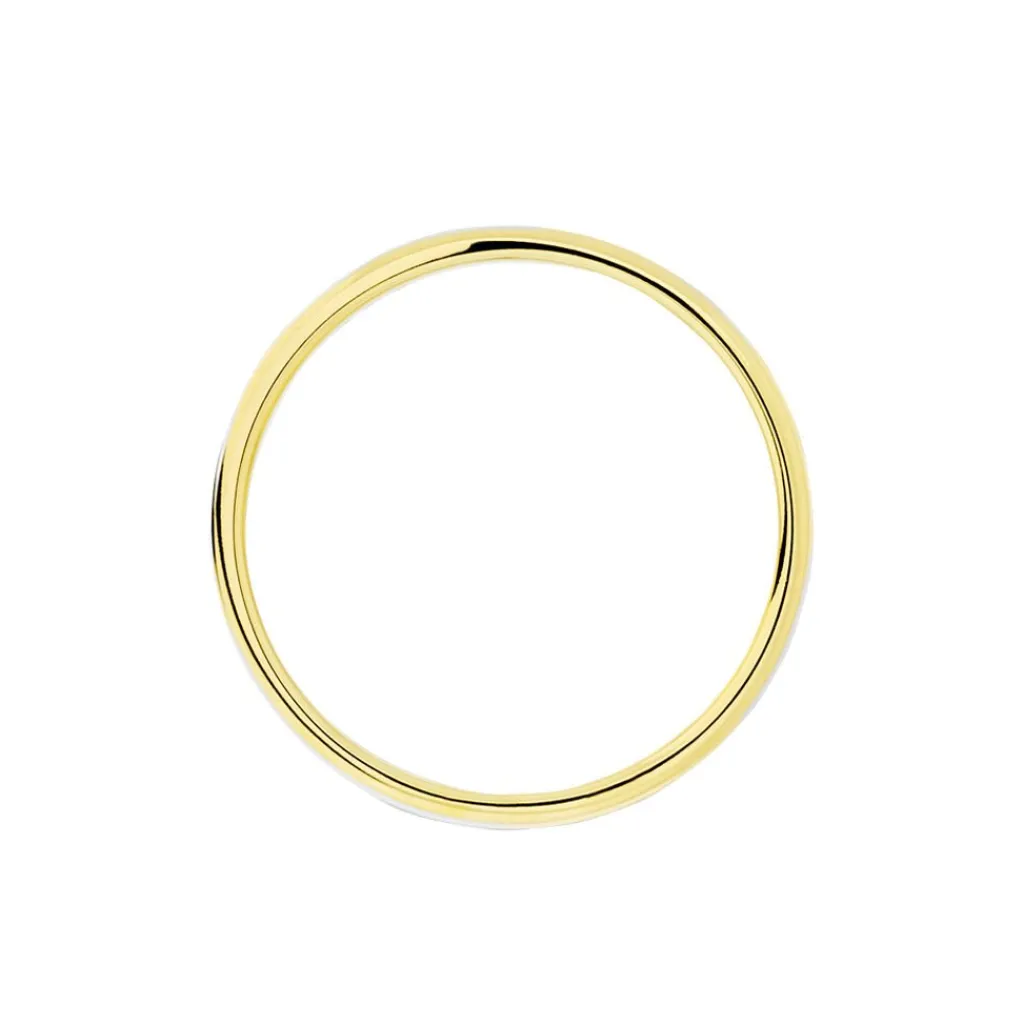 Histoire d'Or Alliance Miroir Ruban Plat Or Bicolore Clearance