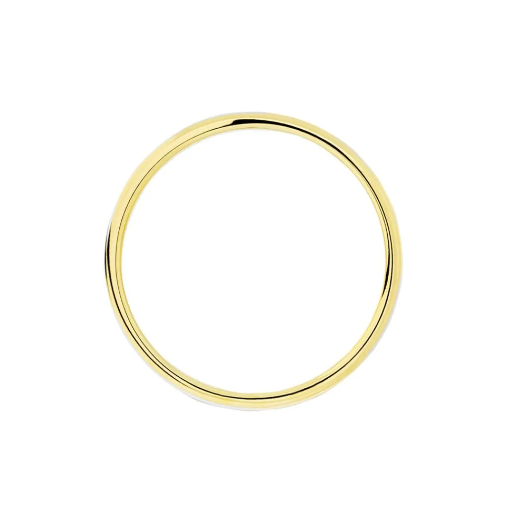 Histoire d'Or Alliance Miroir Ruban Plat Or Bicolore Best
