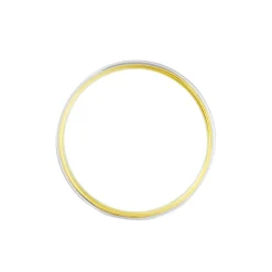 Histoire d'Or Alliance Miroir Ruban Plat Or Bicolore Best