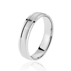 Histoire d'Or Alliance Miya Demi Jonc Classique Or Blanc