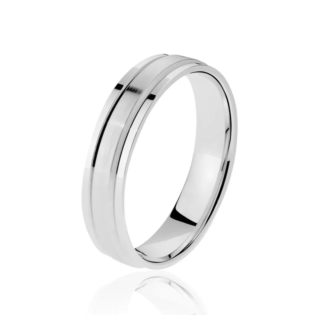 Histoire d'Or Alliance Miya Demi Jonc Classique Or Blanc