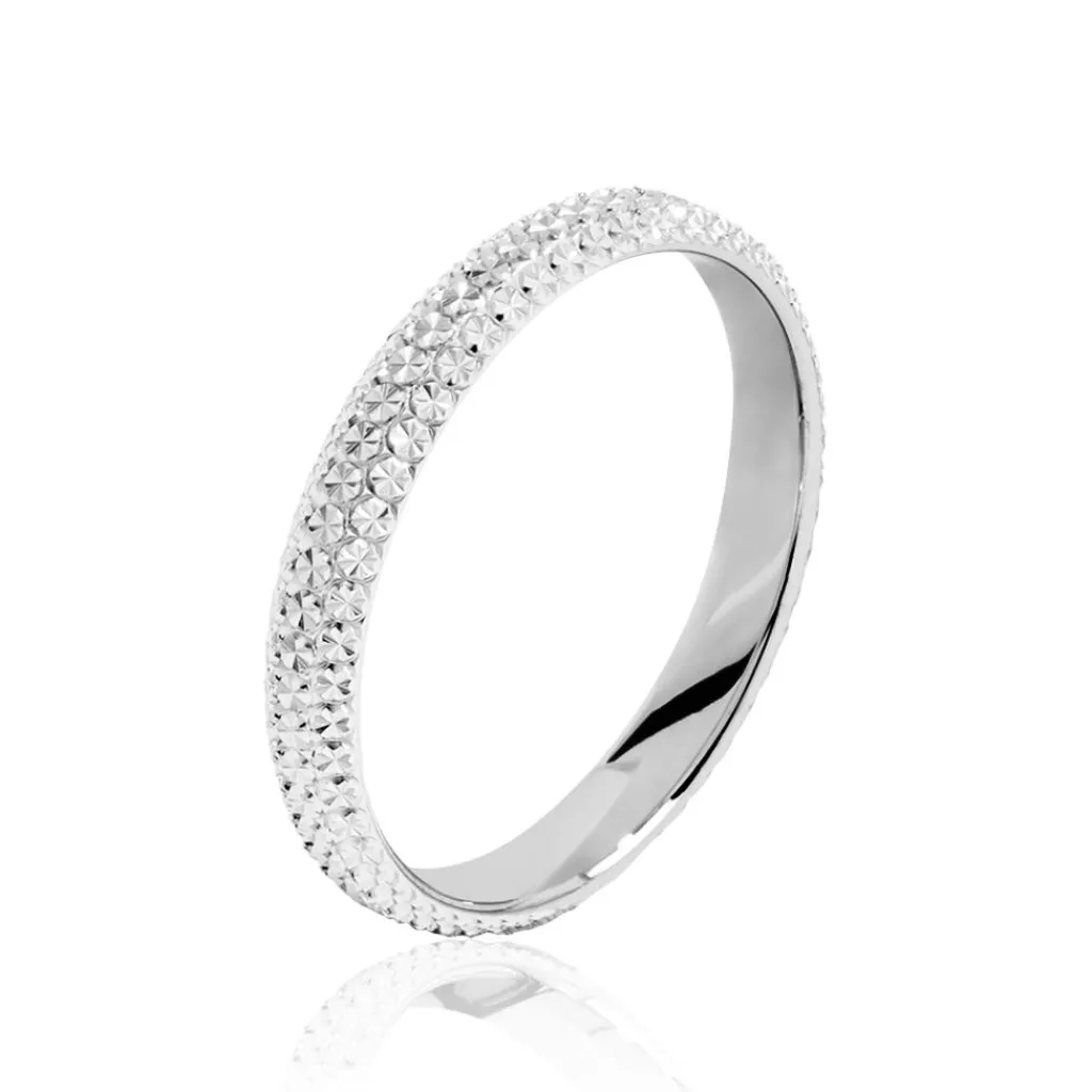 Histoire d'Or Alliance Multi Facettes Diamantee or blanc Clearance