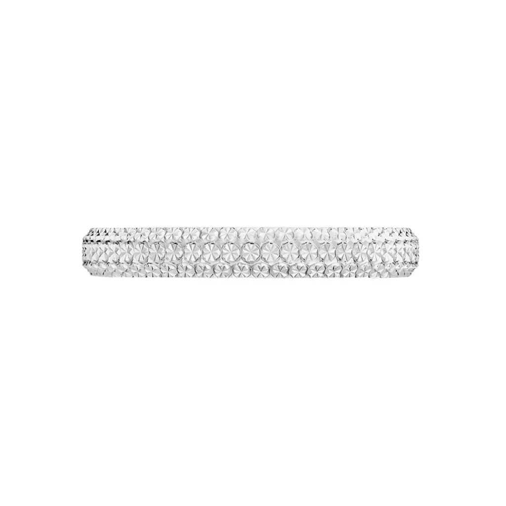 Histoire d'Or Alliance Multi Facettes Diamantee or blanc Clearance