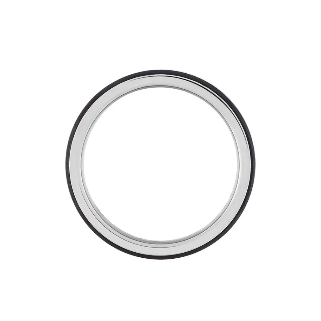 Histoire d'Or Alliance Nayhan Ruban Plat Titane Blanc Outlet