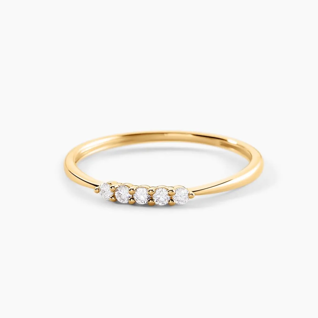 Histoire d'Or Alliance Octavian Or Jaune Diamant Synthétique New