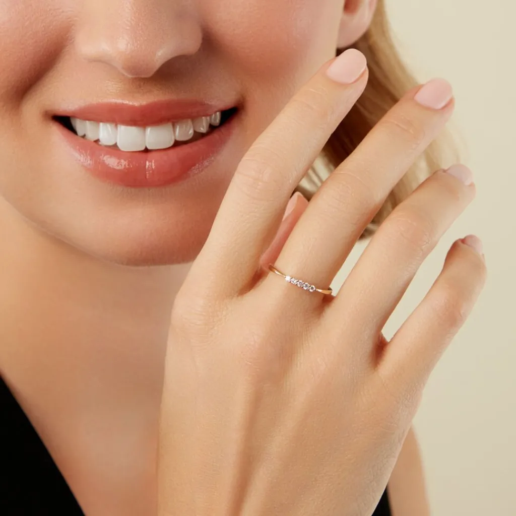 Histoire d'Or Alliance Octavian Or Jaune Diamant Synthétique New