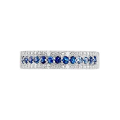 Histoire d'Or Alliance Or Blanc Amias Diamants or blanc saphir Sale