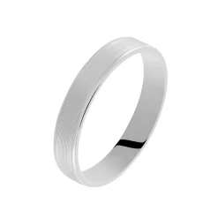 Histoire d'Or Alliance Padarge Ruban Plat Palladium Blanc