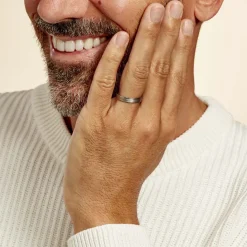 Histoire d'Or Alliance Padarge Ruban Plat Palladium Blanc