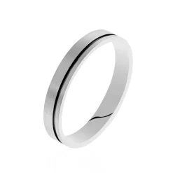 Histoire d'Or Alliance Paddy Ruban Plat Palladium Bicolore Hot