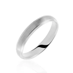 Histoire d'Or Alliance Phil Ruban Bombé Platine Blanc Online