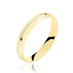 Histoire d'Or Alliance Prescilia Ruban Plat Or Bicolore