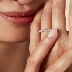 Histoire d'Or Alliance Pristina Or Blanc Diamant Clearance