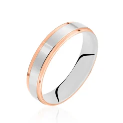 Histoire d'Or Alliance Rehanne Ruban Plat Or Bicolore Online