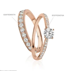 Histoire d'Or Alliance Rhea Or Rose Diamant