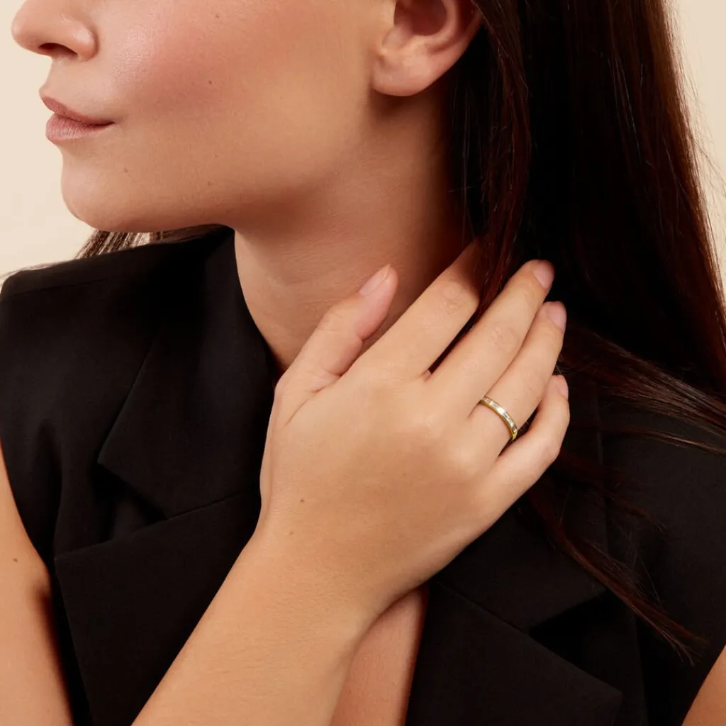 Histoire d'Or Alliance Rheanna Or Jaune Diamant Synthétique Discount