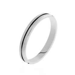 Histoire d'Or Alliance Rhodium Ruban Plat Palladium Bicolore Clearance