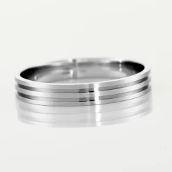 Histoire d'Or Alliance Rhodium Ruban Plat Palladium Bicolore Discount