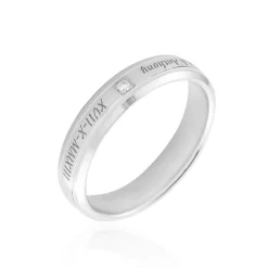 Histoire d'Or Alliance Romaine Or Blanc Diamant