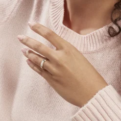 Histoire d'Or Alliance Romaine Ruban Plat Or Bicolore Clearance